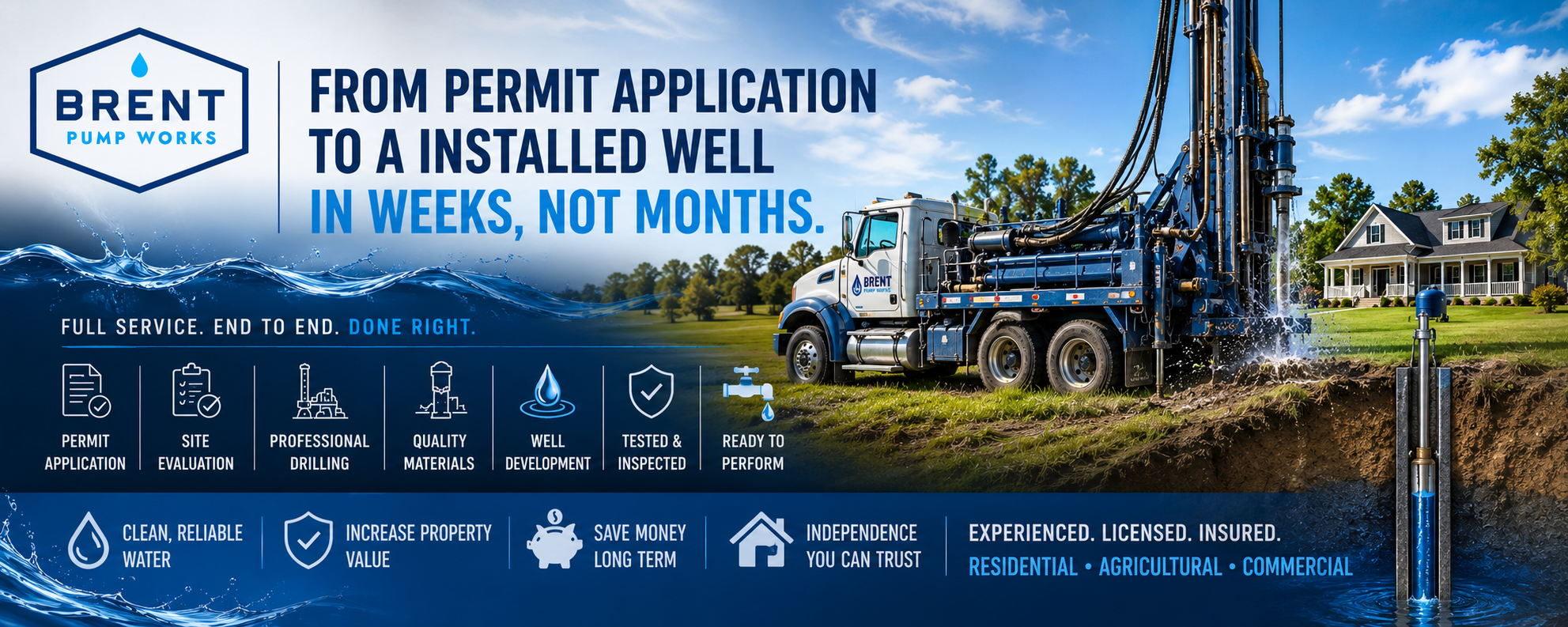 Fast service - We respond to water emergencies 24/7/365