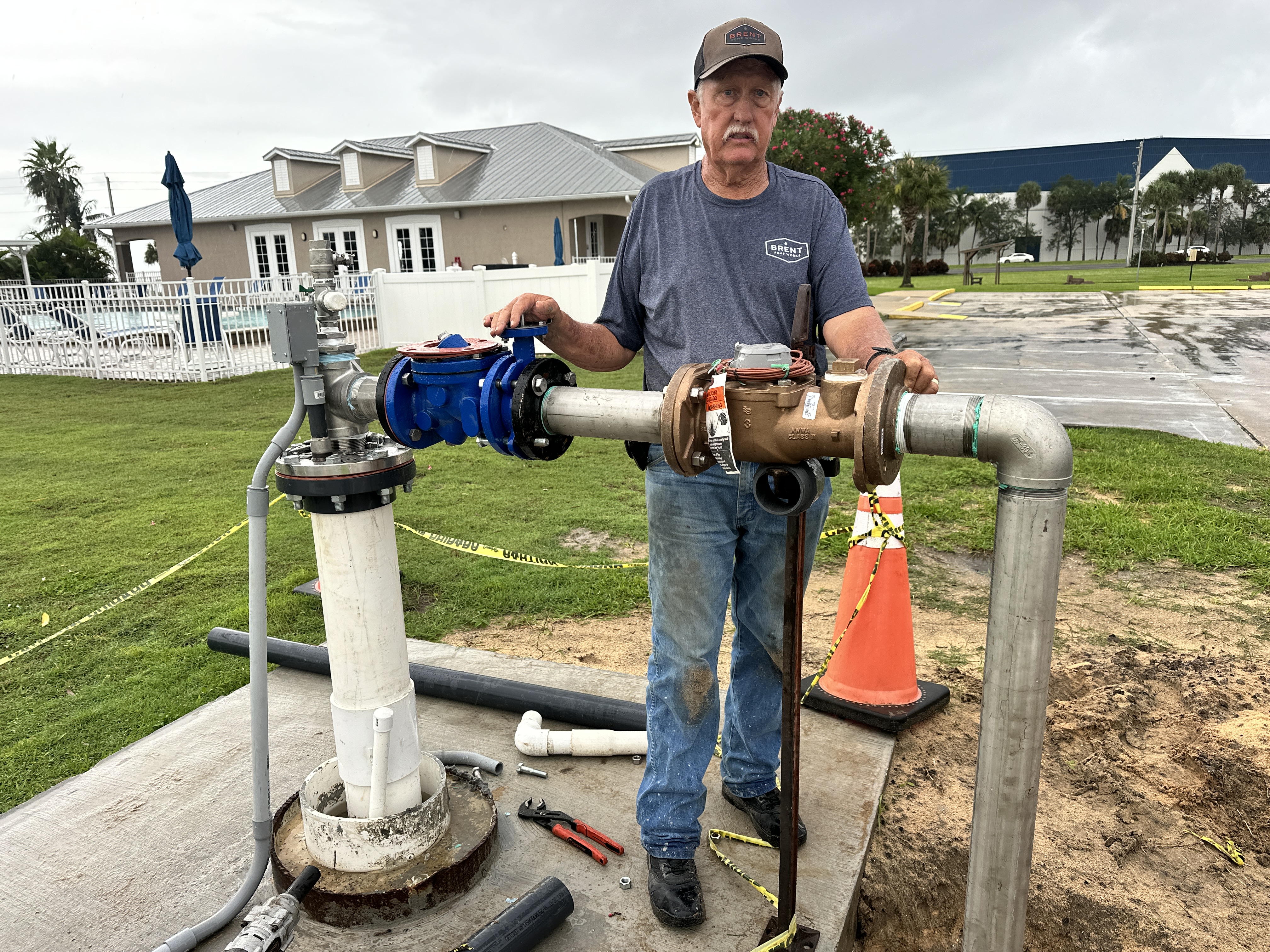 Terry Brent servicing valve assembly
